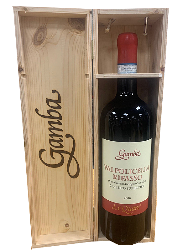 Magnum Valpolicella Ripasso Le Quare Gamba In Houten Kist